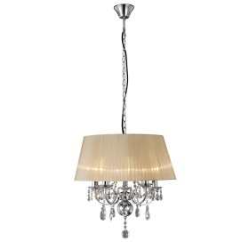 Olivia Polished Chrome-Soft Bronze Crystal Ceiling Lights Diyas Shaded Crystal Fittings Olivia Polished Chrome-Soft Bronze Crystal Ceiling Lights Diyas Shaded Crystal Fittings